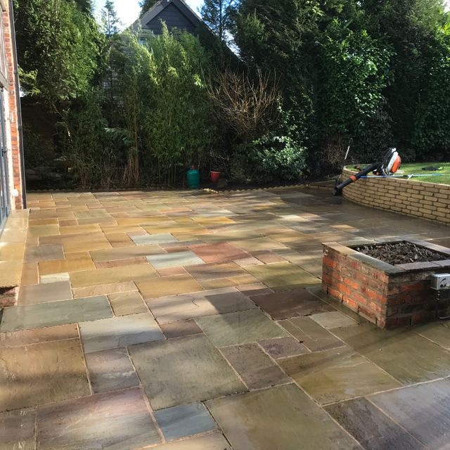 Jet washed patio