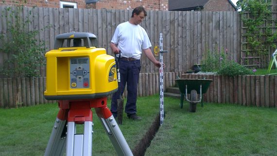 land being levelled with laser accuracy 